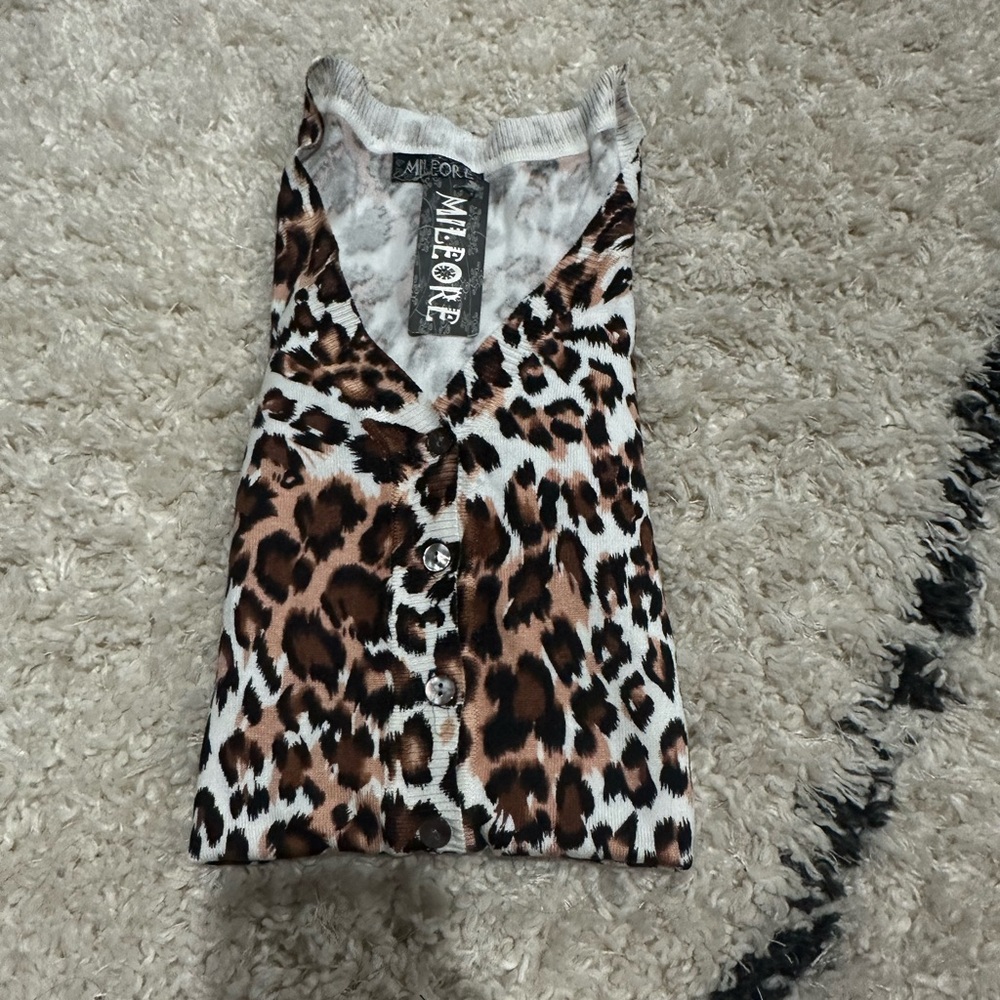 Cheetah print WOMEN cardigan sweater